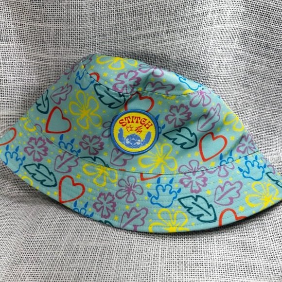 Disney Parks Other - Disney Parks Stitch Bucket Hat Lilo & Stitch Tropical Floral Blue Adult